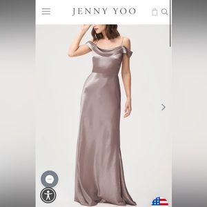 Jenny Yoo Serena Quartz Satin Back Crepe  Long dress